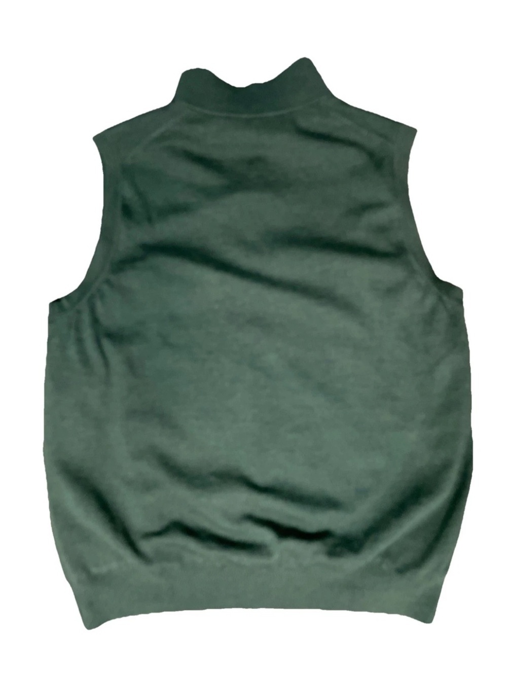 Fairway Greene Baruffa Merino Wool Sweater Vest Mens XL Green Quarter Zip Lined - Picture 4 of 4